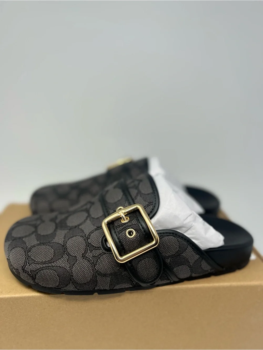 Coach Buckle Clogs Size 7